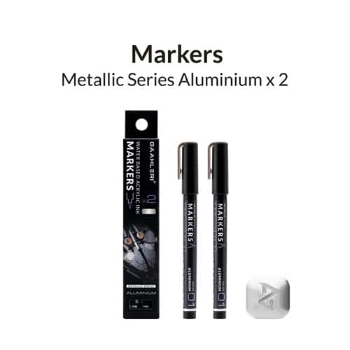 Metallic Series Marker Aluminium 2 pennarelli metallizzati – Gaahleri