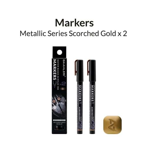 Metallic Series Marker Scorched Gold 2 pennarelli metallizzati – Gaahleri