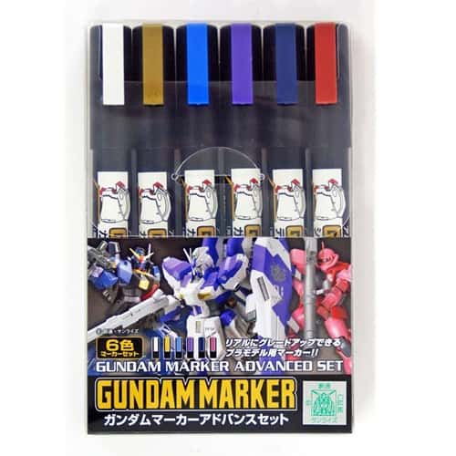Gundam Marker GMS-124 Advanced Set con 6 pennarelli – GSI Creos (Mr. Hobby)