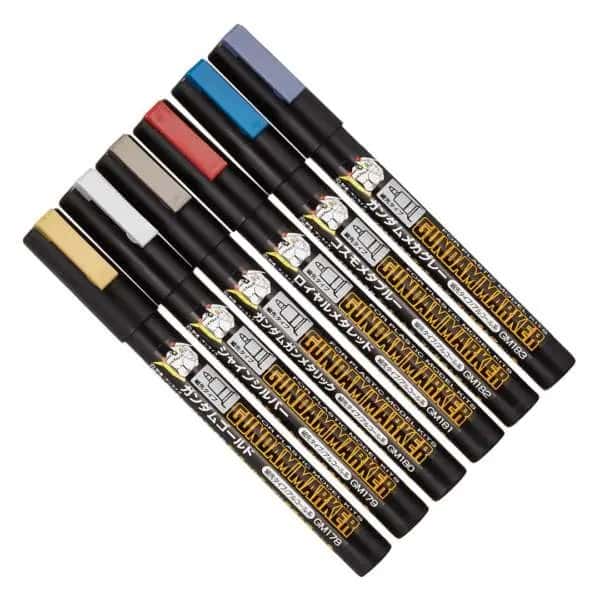 Gundam Marker AMS-126 Fine Edge Set 2 con 6 pennarelli punta ultrafine – GSI Creos (Mr. Hobby)