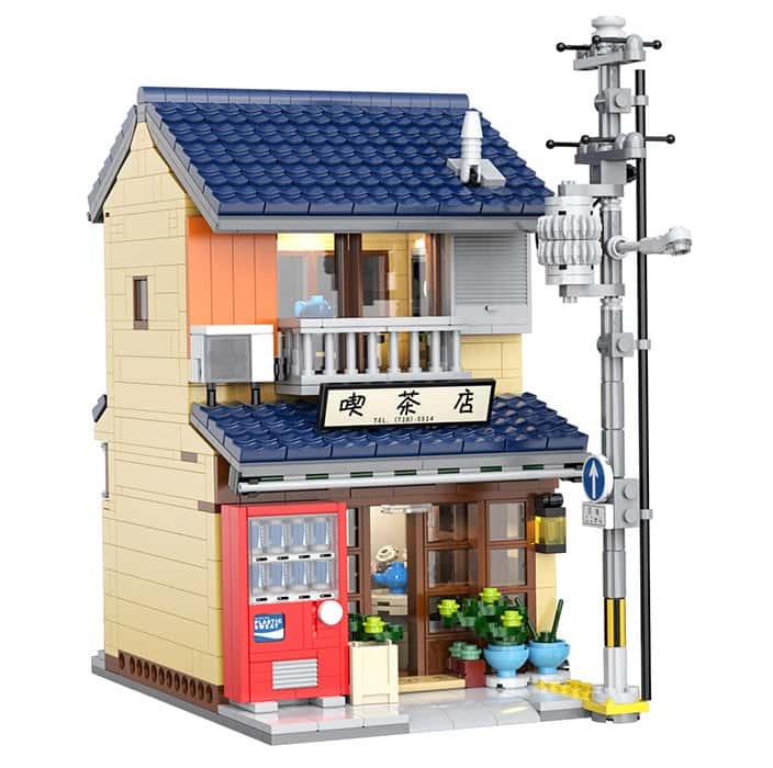 Japanese Tea Shop 1200 pezzi con luci LED – Set di costruzioni Cada