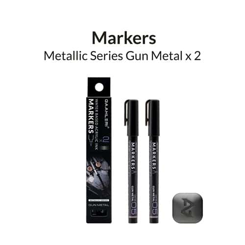 Metallic Series Marker Gun Metal 2 pennarelli metallizzati – Gaahleri
