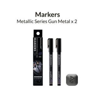 metallic series marker x2 gun metal gaahleri