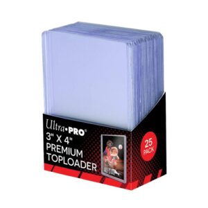 toploader premium ultra trasp 3" x 4" 25 pz. ultra pro