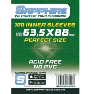 SLEEVES-STD 63,5X88MM-100 PZ.-SAPPHIRE