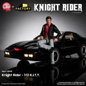 KNIGHT RIDER-KITT VEHICLE & MICHEAL KNIGHT-1:12 SCALE-FACTORY ENTERTAINMENT