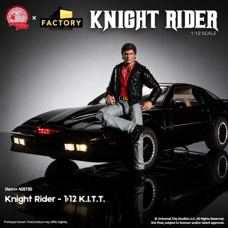 KNIGHT RIDER-KITT VEHICLE & MICHEAL KNIGHT-1:12 SCALE-FACTORY ENTERTAINMENT