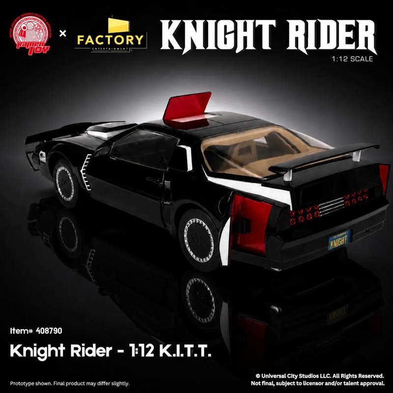 KNIGHT RIDER-KITT VEHICLE & MICHEAL KNIGHT-1:12 SCALE-FACTORY ENTERTAINMENT - immagine 3