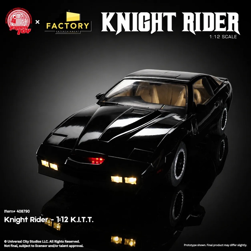 KNIGHT RIDER-KITT VEHICLE & MICHEAL KNIGHT-1:12 SCALE-FACTORY ENTERTAINMENT - immagine 4