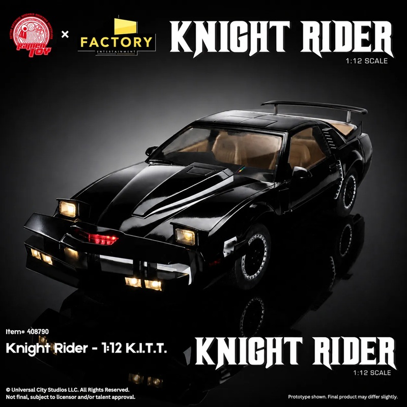 KNIGHT RIDER-KITT VEHICLE & MICHEAL KNIGHT-1:12 SCALE-FACTORY ENTERTAINMENT - immagine 5