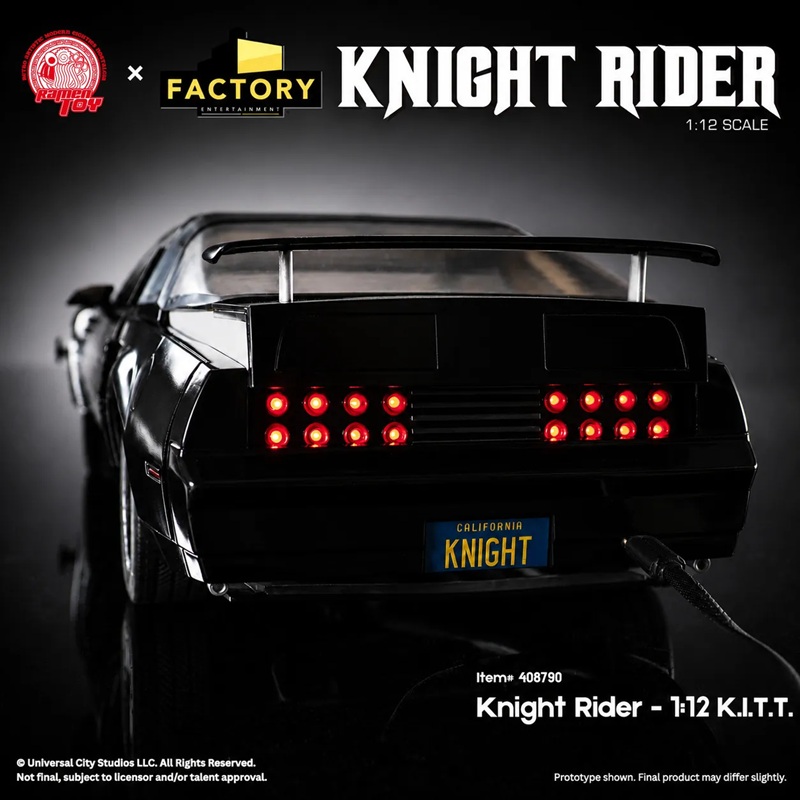 KNIGHT RIDER-KITT VEHICLE & MICHEAL KNIGHT-1:12 SCALE-FACTORY ENTERTAINMENT - immagine 7